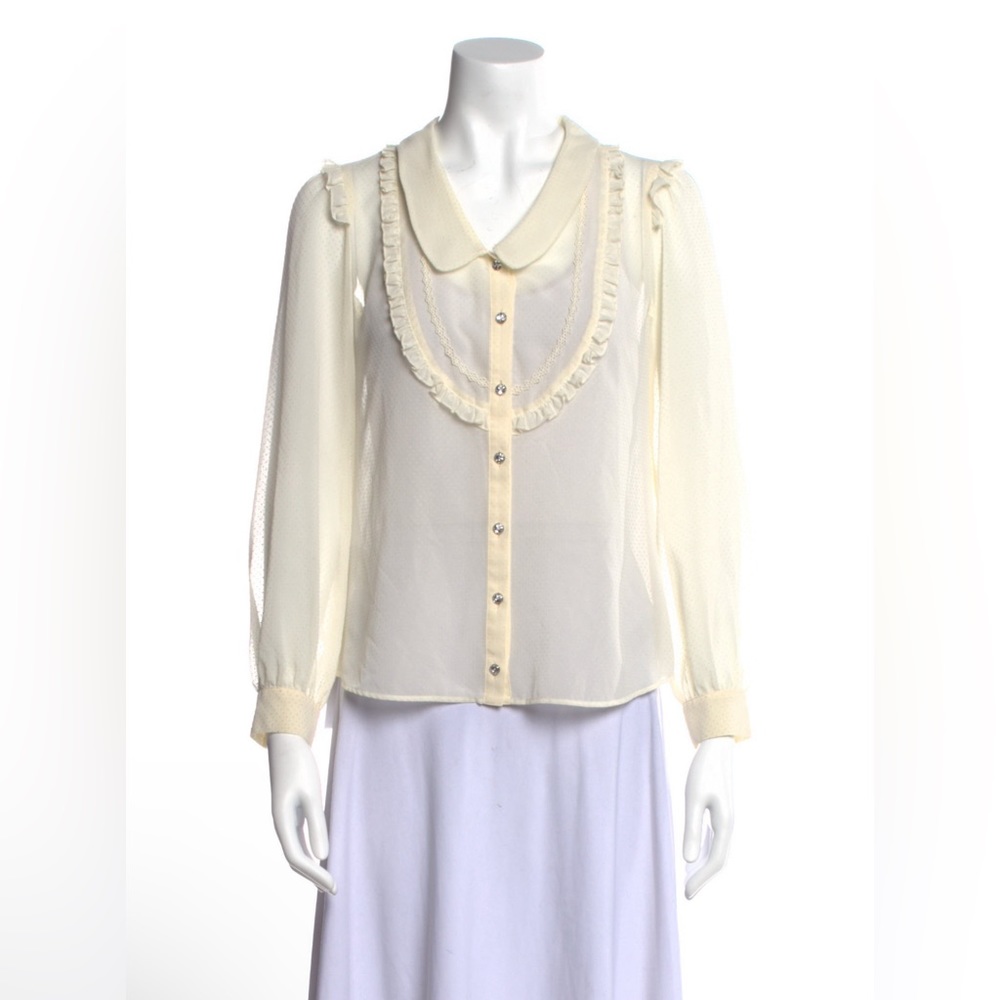 Anna Sui Lace Sheer Top